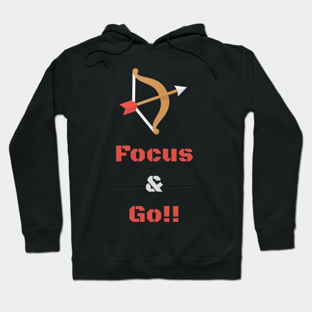 Focus on the goal Hoodie by Living with Passion